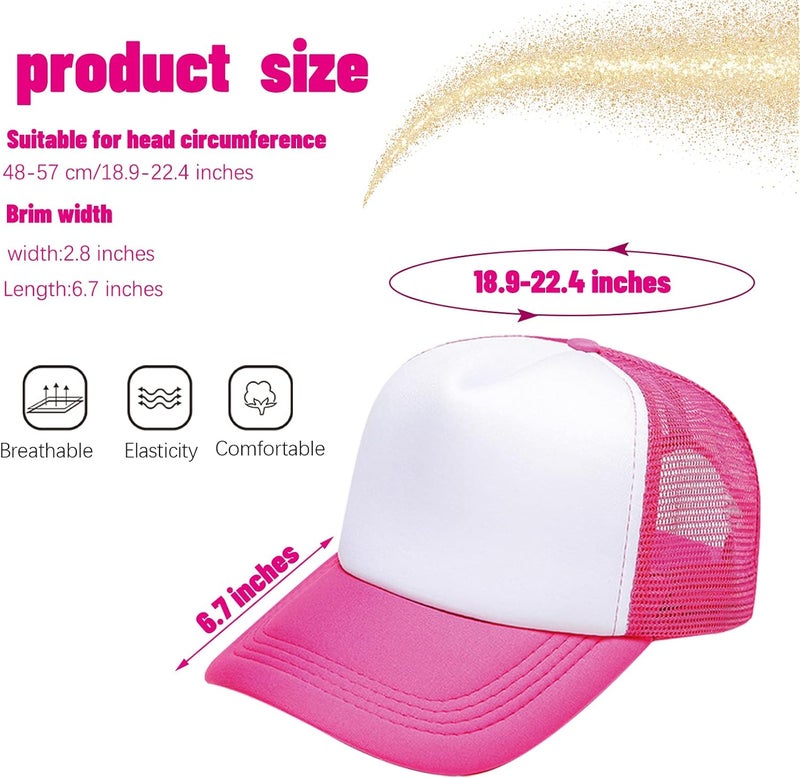 Ultrafun 6 Pack Kids Trucker Hat Sublimation Blank Plain Hats Mesh Adjustable Outdoor Sports Baseball Caps for Boys Girls - Image 2
